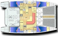 Island Spirit 40/401 accommodations layout (representative)
